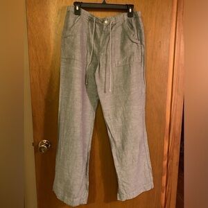 New York and Company Streetwear Grey linen pants size Medium EUC